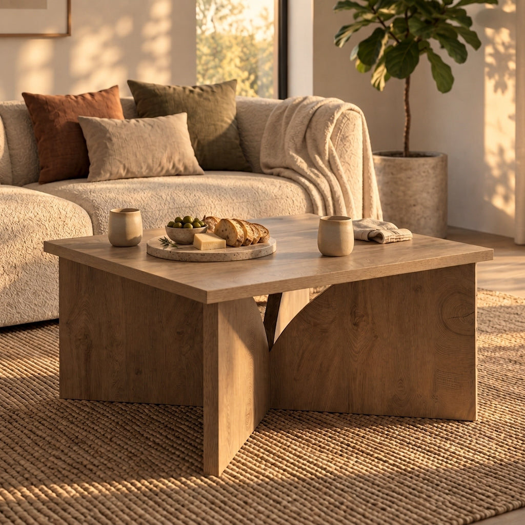 Table basse bois Tanka ambiance