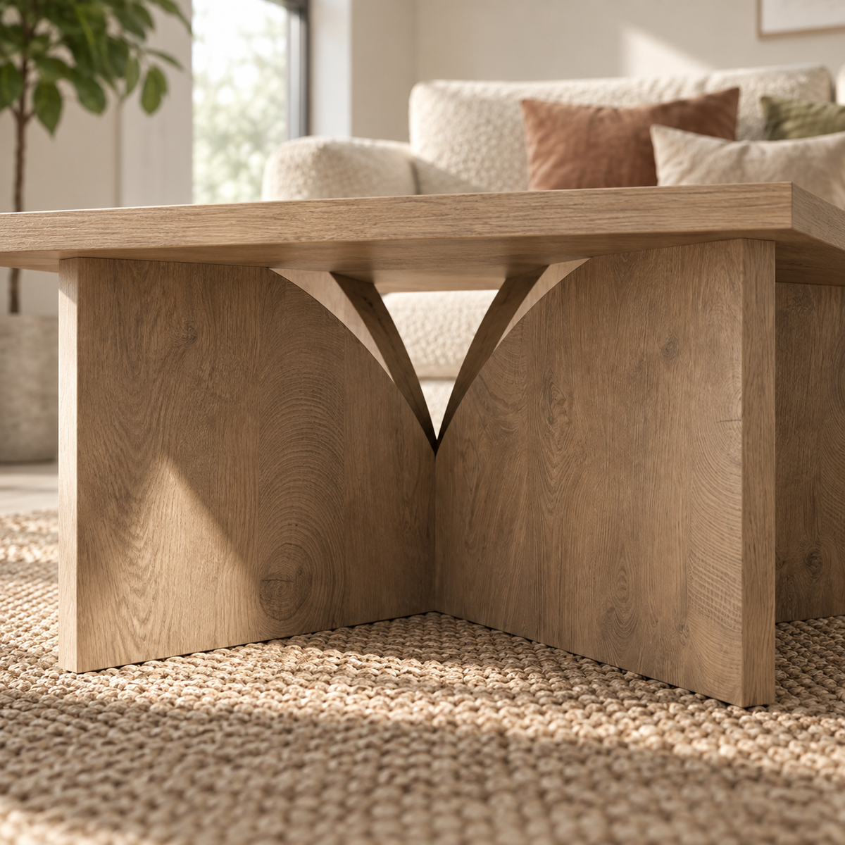 Table basse bois Tanka base Image