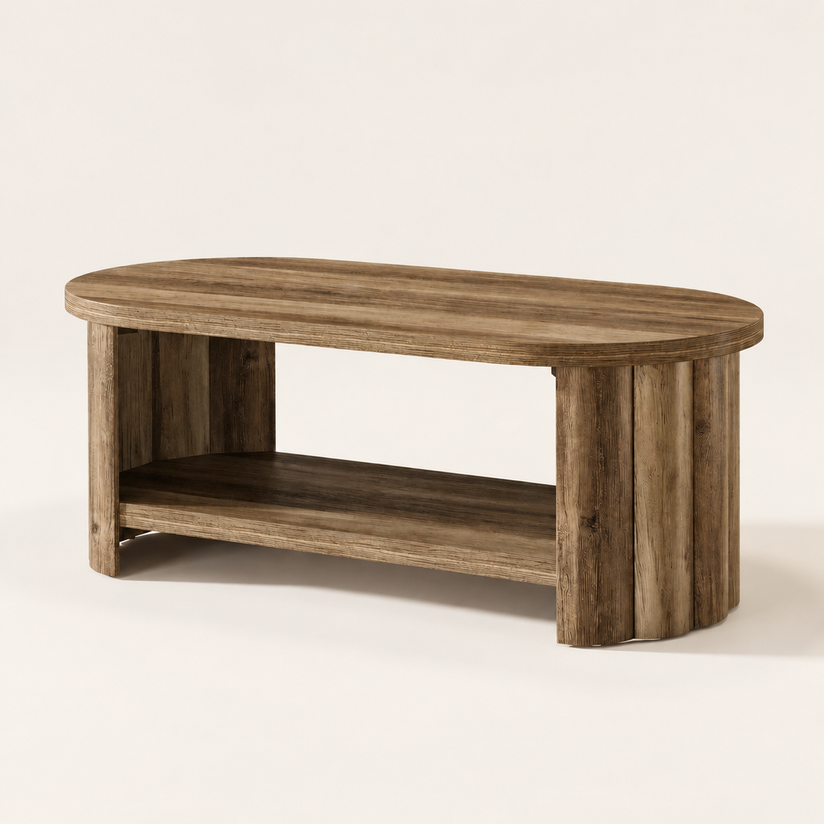 Table basse bois Athéna ovale 120x60cm