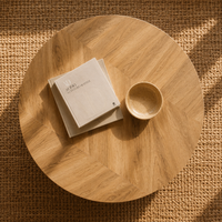 Table basse ronde Ashby vue de dessus